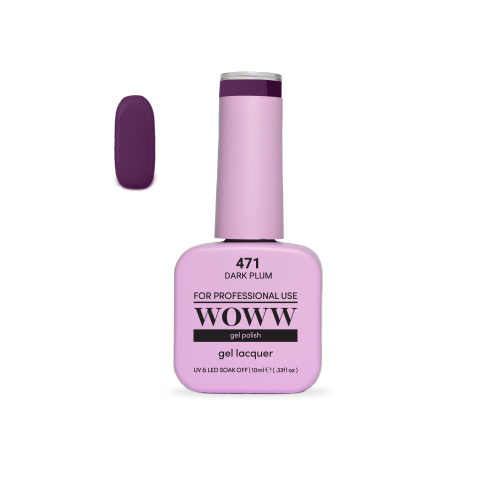 Ημιμόνιμο Βερνίκι New Woww Cosmetics 10ml Dark Plum - 471